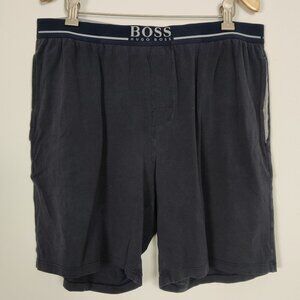 Hugo Boss Men's Boxers Size L Navy Cotton Relaxed Fit With Pockets Lightweight